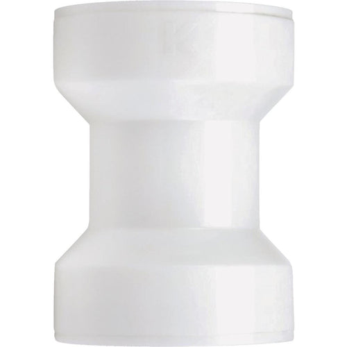 Keeney Insta-Plumb 1-1/2 In. White Plastic Straight Coupling