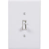 Lutron Toggler Incandescent White Single Pole Preset Slide Dimmer Switch