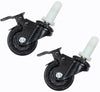 CASTER-2 CASTER BLACK 1/2 IN