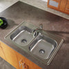 Elkay Dayton Stainless Steel 4-Hole Equal Double Bowl Drop-in Sink