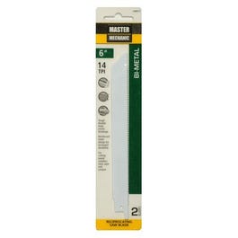 Reciprocating Saw Blades, 2-Pk, 6-Inch, 14-TPI, Bi-Metal/Cobalt