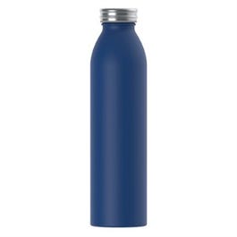 Retro Insulated Beverage Bottle, Stainless Steel, Navy, 20-oz.