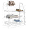 4-Tier Wire Closet Shelf, White, 11.5 x 25 x 27.88-In.