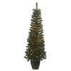 Artificial Pre-Lit Porch Christmas Tree, 200 Clear Lights, 6-Ft.