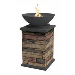 Breckenridge Gas Fire Column, 20.5 x 20.5 x 29.13-In.