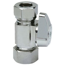Chrome Straight Stop Valve, 5/8 x 7/16-In.