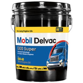 Delvac 1300 1540 Super Diesel Engine Oil, Extra High, 5-Gallons