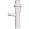 Dishwasher Branch Tailpiece, White Plastic,  1.5 x 8-In.