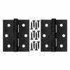 Door Hinges, Black Steel, 3 x 2.5-In., 2-Pk.