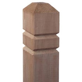 Double V-Groove Wood Post, 4 x 4 x 48-In.