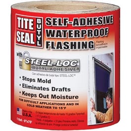 Flashing, Self-Adhesive, Waterproof, White Butyl, 6-In. x 75-Ft.