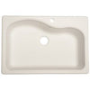 Granite Composite Sink, Single Bowl, White, 22 x 33-In.
