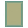 Indoor/Outdoor Area Rug, Aqua Border, 2 x 3-Ft.