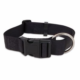 Nylon Dog Collar, Black, 3/8 x 8-14-In.